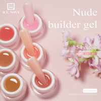 Gel Sólido Constructor Para Uñas ICE NOVA Sin Calor Sin Hema Antiadherente Gel De Construcción Sin Sensación De Calor Extensión Indolora Gel Duro Transparente Libre De TPO