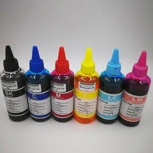 Tinta de subolmação impressa de transferência de calor, 100ml, 6 cores, refil de tinta