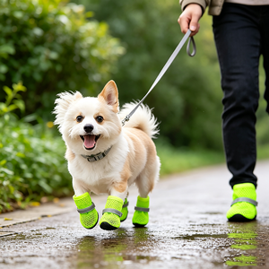 Chaussures pour chiens, chaussures d'extérieur pour chiens, chaussures en maille respirante, chaussures souples, bottes pour chiens pour la marche quotidienne, fournitures pour animaux de compagnie - Product Image 6
