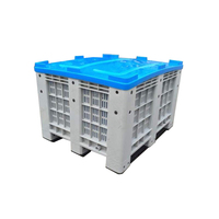 Bac à palette en plastique empilable à grille ventilée en HDPE de qualité alimentaire pour légumes et fruits