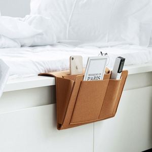 Convenient <b>Bed</b> <b>Sofa</b> Bedside Storage Organizer Hanging Desk Felt Pocket for Magazine Remotes Phone - Product Image 5
