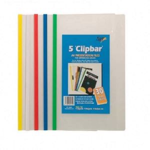 High Quality Clear Report Covers with Sliding Bars White Binding Bars Holds up to 20 Sheets 50 Report Covers - Product Image 1