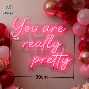 Letreros de Neón Acrílicos <span class=keywords><strong>con</strong></span> la Frase 'Better Together', Letrero de Neón LED 'You're Like Really Pretty' para Bodas - Product Image 3