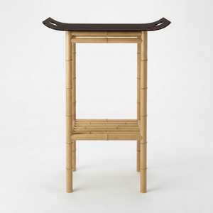 <b>Bamboo</b> Minimalist Design Outdoor Side <b>Table</b> with Natural Finish for Patio - Product Image 1