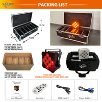 Projecteur LED plat 6-en-1 à piles, 9x18W RGBAW UV, contrôle DMX sans fil 2,4 GHz, éclairage de scène DJ, en stock aux États-Unis
