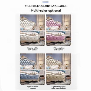 Современная роскошная белая кровать опционального размера с ящиком для хранения и деревянным каркасом для главной спальни - Product Image 2