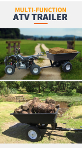 Remorque de transport tout-terrain robuste de 295 kg avec plateau basculant et cuve antirouille pour travaux extérieurs - Product Image 5
