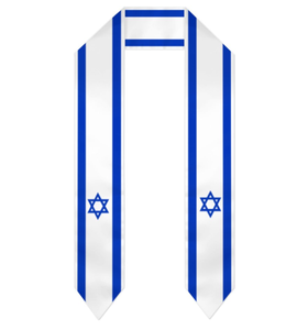 Israel Flag <strong>Custom</strong> Design Unisex Graduation Sash Ribbon Eco-Friendly Sweet Brand High Quality Polyester Material - Product Image 1