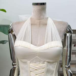 Novità Estate 2026: Mini Abito Sexy da <span class=keywords><strong>Donna</strong></span> Stile Francese con Lacci, Vita Aderente, Rete e Halter, Design a Palloncino - Product Image 3