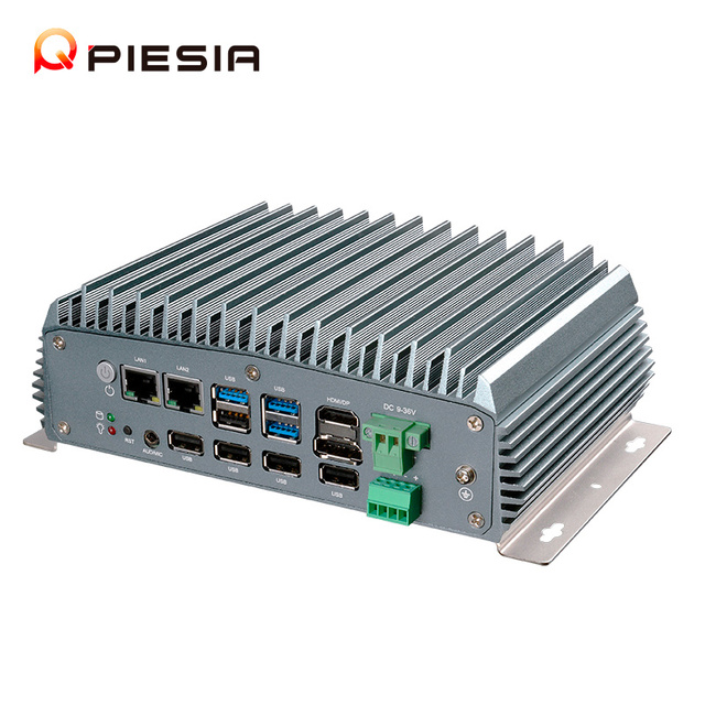 Celeron J6412 Fanless Embedded Industrial Mini PC 2 LAN 2*DDR4 8*USB 128GB-2TB Storage DC9-36V Barebone
