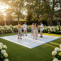 Plancher de danse portable moderne en vinyle imperméable pour événements intérieurs avec bords en aluminium pour centres commerciaux
