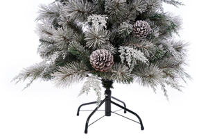 <b>Modern</b> 48 Inch Small 8 Pinecones Standing Artificial PVC <b>Christmas</b> <b>Tree</b> with 249 Flocked Mixed Pine Needle Tips - Product Image 6