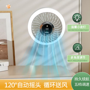 <b>Mini</b> Fan With Light Rechargeable USB Clip On Portable Fan For <b>Desk</b> And Room Use - Product Image 2