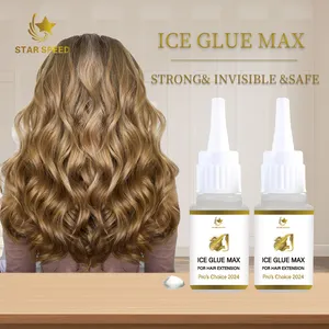 Star Speed human hair ice extensions clear gel ice extensions hair gel ice Natural hair extension clear gel