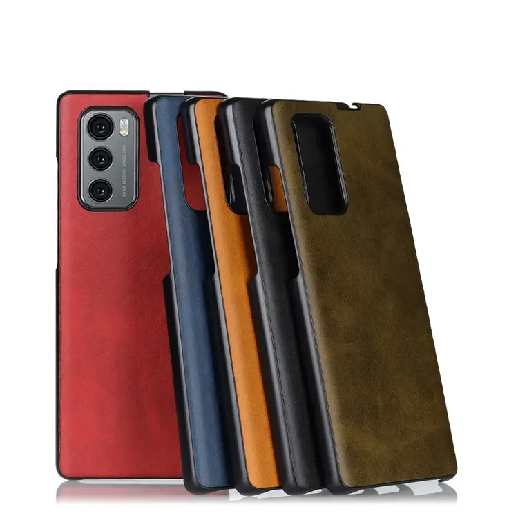 New premium PU leather PC shockproof luxury stylish mobile phone back cover case for LG Wing 5G