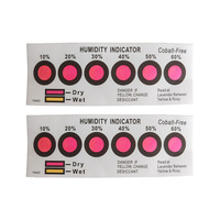 Carte indicatrice d'humidité écologique à 6 points sans dichlorure de cobalt (10%-60%) pour circuits imprimés électroniques sensibles à l'humidité