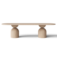Table à manger en bois moderne FERLY, robuste et durable, ensemble de meubles contemporains pour salle à manger