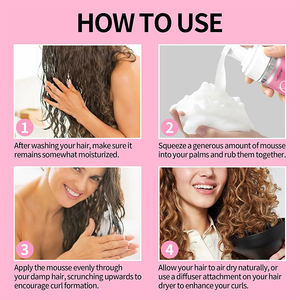 <span class=keywords><strong>Mousse</strong></span> à friser sans écaillage pour cheveux <span class=keywords><strong>de</strong></span> marque privée <span class=keywords><strong>Mousse</strong></span> capillaire activatrice <span class=keywords><strong>de</strong></span> <span class=keywords><strong>boucles</strong></span> avec texture ajoutée - Product Image 5