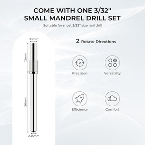 50 pièces petites bandes de ponçage <span class=keywords><strong>foret</strong></span> à ongles, bandes de ponçage fines pour perceuse à ongles avec 3.1mm - Product Image 3