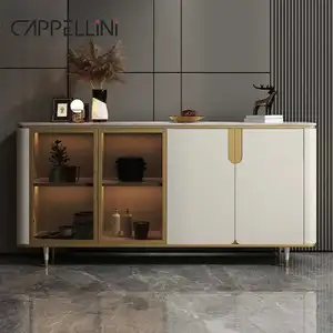 Modern Home Shelf And Storage Cabinet Kitchen Hutch Sideboard Wohnzimmer Dining Room Furniture Luxury Wooden White Sideboard