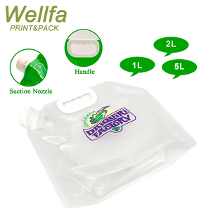 1L 5L Personalizado Impreso Alimentos Grado <span class=keywords><strong>5</strong></span> <span class=keywords><strong>Litros</strong></span> 1Gallon Plegable Portátil Para Agua Líquida Bebida Sacar Bolsa - Product Image 5