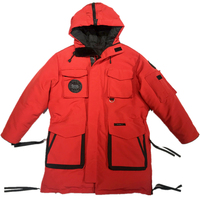 Parka d'hiver rouge personnalisée pour homme, très demandée, service OEM, avec col montant, coupe-vent, imperméable, respirante, coque épaisse