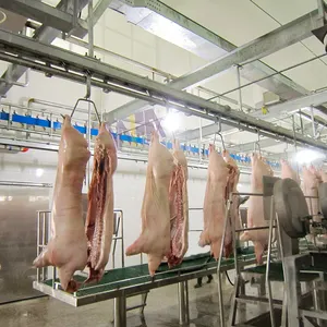 Ucuz fiyat mezbaha makineleri tedarikçisi domuz domuz hog kesim hattı abattoir makinesi için domuz kasap ekipmanları