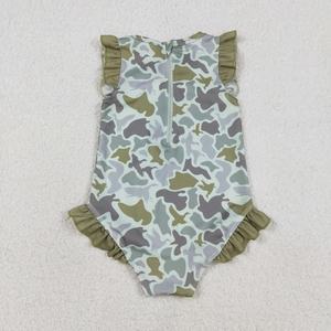 Combinaison de bain pour filles motif camouflage canard colvert - Product Image 1
