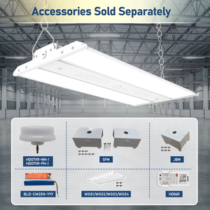 Lampade Lineari HighBay a Sospensione CCT Regolabile in Potenza 2FT 3FT 4FT Luce LED Lineare High Bay con Certificazioni UL ETL DLC Disponibili in Stock USA - Product Image 5