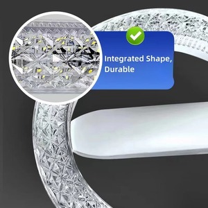 Modern Simple Crystal <b>Led</b> <b>Round</b> Lamp E27 Screw <b>Led</b> Bulbs 3 Color Lightness Adjustable Energy-saving Lamp Indoor <b>Ceiling</b> Lamp - Product Image 3