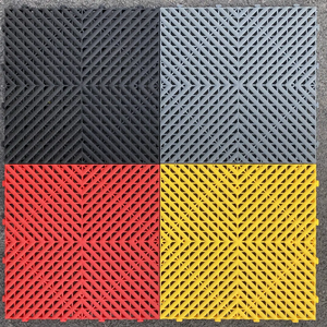 Azulejos de suelo entrelazados industriales plásticos de drenaje ventilado para lavado de autos - Product Image 2