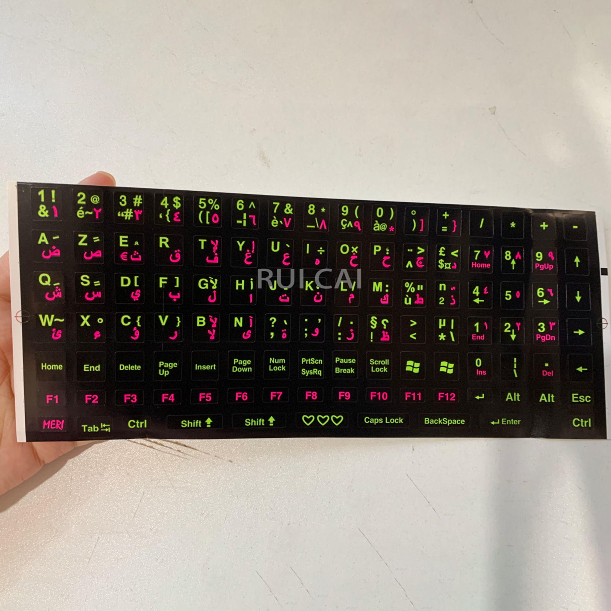 58 Zeer belangrijke Stickers voor Arabisch/Frans Toetsenbord