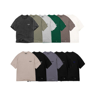 Camisetas Personalizadas para Hombre, 100% Algodón, Impresión Serigráfica, 300 g/m², Corte Recto, Estilo Desgastado, Lavado Ácido, Efecto Desteñido por el Sol, Talla Grande - Product Image 3