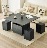 Ensemble de table basse de table TV moderne à dessus élévateur Offre Spéciale usine Rectangle extensible avec rangement extensible emboîtable décoratif