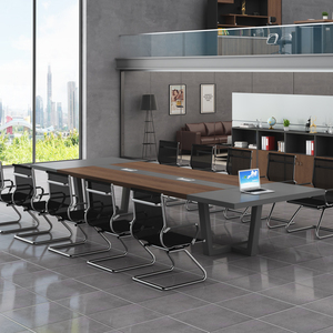 Sang Trọng Kinh Doanh Modular Văn Phòng Hội Nghị Bảng Và Ghế Đặt Bàn Họp Bằng Gỗ Hội Nghị Hiện Đại Nội Thất Văn Phòng Bàn - Product Image 2
