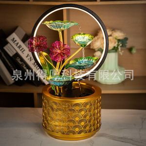 Rueda de Agua Feng Shui, Fuente Ecológica Pintada en 12 Colores para Sala de Estar u Oficina, Ideal para Regalo - Product Image 2