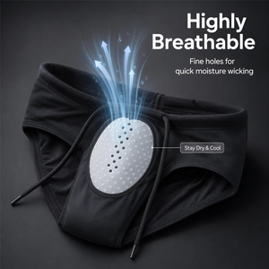 <span class=keywords><strong>Slip</strong></span> <span class=keywords><strong>de</strong></span> <span class=keywords><strong>bain</strong></span> respirant noir mat pour <span class=keywords><strong>homme</strong></span> Honara, fabriqué en usine OEM, avec coussinet <span class=keywords><strong>de</strong></span> protection en silicone <span class=keywords><strong>de</strong></span> qualité alimentaire, extensible dans quatre directions, séchage rapide - Product Image 4