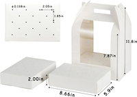 XJH portatile torta Pop scatola di imballaggio bianco torta Pop supporto 18 fori con finestra trasparente piccola scatola per lecca-lecca