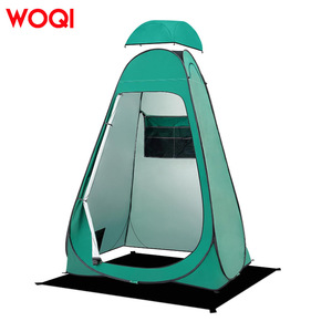 Tente de douche pop-up Woqi 155x155x210 cm, imperméable, portable, abri de camping pour l'intimité, installation automatique, vert émeraude - Product Image 2