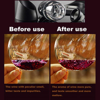Accessoires pour le vin : Ensemble de verseur décanteur et aérateur magique en acrylique et plastique pour vin rouge, avec filtres à action rapide
