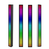 Barre lumineuse LED 12V en aluminium à 32 bits, capteur de spectre audio RGB, contrôle vocal, musique, rythme lumineux, ambiance, nouveau