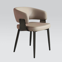 Chaises de salle à manger en cuir coloré imperméable de style italien moderne, avec structure en acier inoxydable, pour l'extérieur, le salon, le restaurant, l'hôtel