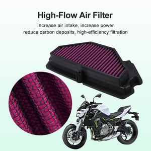 Bộ lọc không khí cho xe đạp xe máy xe máy lưu lượng cao yếu tố lọc không khí lượng nón tròn màu đỏ đen thay thế phổ Bộ lọc không khí - Product Image 5