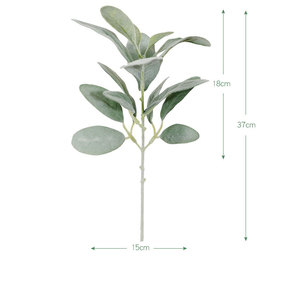 Stelo verde artificiale finto agnelli rami verdi foglie <span class=keywords><strong>di</strong></span> <span class=keywords><strong>orecchio</strong></span> per la casa matrimonio fai da te composizione floreale - Product Image 3