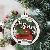 Ornement de Noël en bois à suspendre, artisanat écologique, personnalisable, vente en gros d'usine pour la maison, les fêtes et les fournitures du Nouvel An