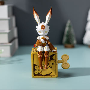 Boîte à musique en résine de haute qualité, motif lapin d'anime, avec mélodie et <span class=keywords><strong>chanson</strong></span>, personnalisable, jouet artisanal, décoration d'intérieur, cadeau pour enfants - Product Image 2