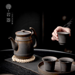 Retro <b>Ceramic</b> Teapot Large Capacity Household <b>Tea</b> Brewing <b>Pot</b> With Lid Pottery Kettle - Product Image 2