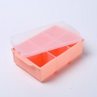 Moule à glaçons en silicone à six compartiments avec couvercle, idéal pour les fêtes et la maison