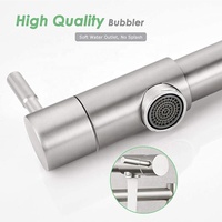 Extension Robinet pliant Robinet de cuisine Poêle Swing Simple Robinet froid Extension Pivotant Télescopique In-Wall Robinet en acier inoxydable