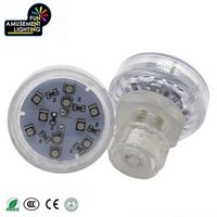 Lumière ponctuelle LED préprogrammée RGB AC24V à haute luminosité IP65, angle de 360°, 14 LED pour utilisation dans les parcs d'attractions, corps en plastique, lampe d'amusement